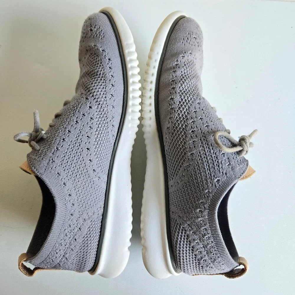 Cole Haan 2.Zerogrand Stitchlite Wingtip Oxford Grey Knit‎ Mens 9M C27947